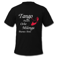 Argentine Tango Man T-shirt with Woman Shoe