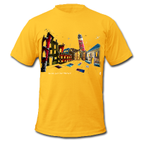 Camiseta Hombre Arte Noche Ciudad - Venecia Italia