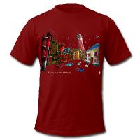 Diseño Camiseta Hombre Dibujo Ciudad Fantasía - Venecia Italia