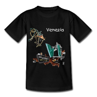 Kinder T-shirt Illustration - Venedig Gondel