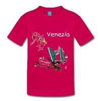 Mädchen T-shirt San Marco Venedig  Karte - Italien