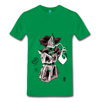 Moka Express Artist T-shirts - Designed in Venice Italy by Nacasona
