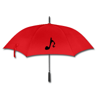 Paraguas Rojo Arte Diseño - Nota Musical