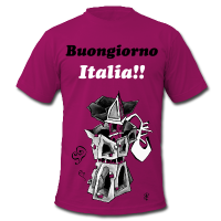 Purple Moka Espresso Maker T-shirt Art Design - Venice Italy