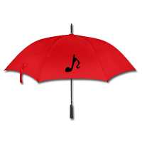 Red Umbrella Art Design - Musical Note