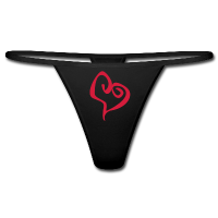 Tanga Underwear - Heart, Love & Sex