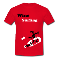 Wein Surfing - Lustige Männer Sport T-Shirts   