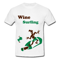 Wein Surfing - Lustige Mann Sport T-Shirts