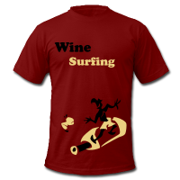 Wein Surfing - T-shirts mit lustigen Motiven