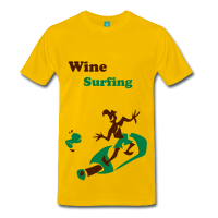 Wine Surfing - T-shirts mit coolen Motive Aufdruck