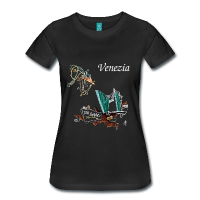 Woman T-shirt Comic Style - Venice Italy